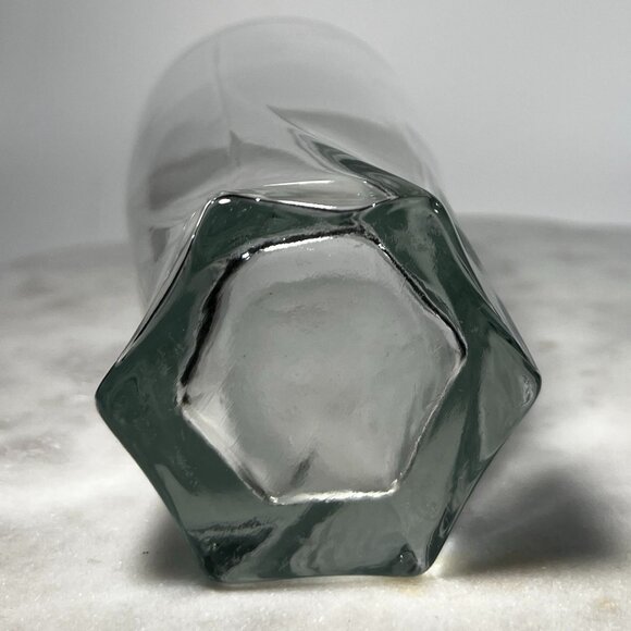 Twisted Clear Beer Pilsner Hi Ball Bar Glass 12oz Heavy Hexagon Base Replacement - Picture 3 of 5